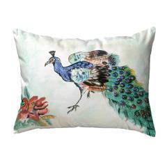 Betsy's Peacock No Cord Pillow 16x20