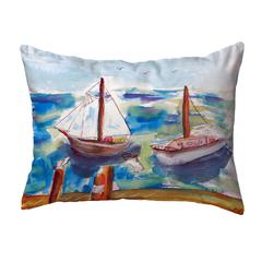 Two Sailboats No Cord Pillow 16x20