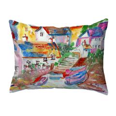 Boats At Steps No Cord Pillow 16x20