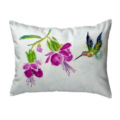 Purple Hummingbird No Cord Pillow 16x20