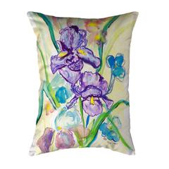 Two Irises No Cord Pillow 16x20
