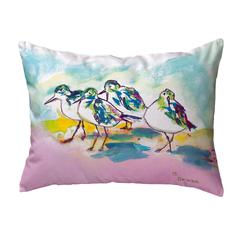 Pink Sanderlings No Cord Pillow 16x20