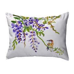 Wisteria & Bird No Cord Pillow 16x20