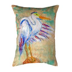 Egret on Rice No Cord Pillow 16x20
