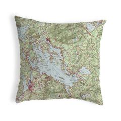Lake Winnipesaukee, NH Nautical Map Noncorded Indoor/Outdoor Pillow 18x18