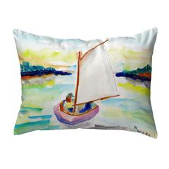 Pink Sailboat No Cord Pillow 16x20