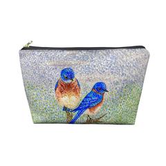 Two Blue Birds Pouch 8.5x6