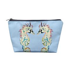 Betsy's Seahorses Light Blue Pouch 8.5x6