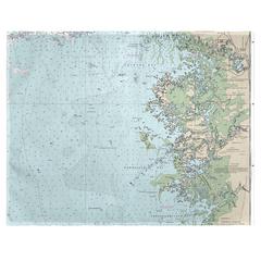 Crystal River, FL Nautical Map Place Mat Set of 4