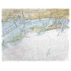 Clearwater Harbor, FL Nautical Map Place Mat Set of 4