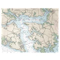 Pungo River, NC Nautical Map Place Mat Set of 4