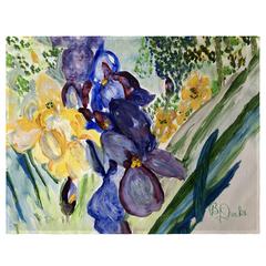 Yellow & Blue Iris Place Mat Set of 4
