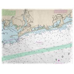 Block Island Sound, RI Nautical Map Place Mat Set of 4