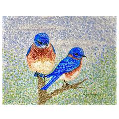 Two Blue Birds Place Mat Set of 4