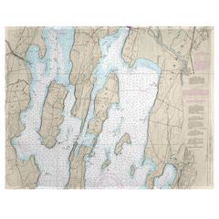 North Hero Island, VT Nautical Map Place Mat Set of 4