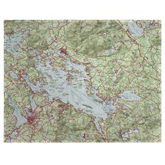 Lake Winnipesaukee, NH Nautical Map Place Mat Set of 4