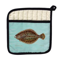 Flounder Aqua Pot Holder