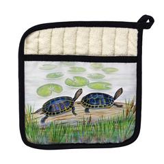 Two Turtles Pot Holder