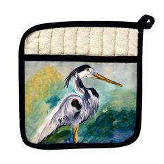 Betsy's Blue Heron Pot Holder