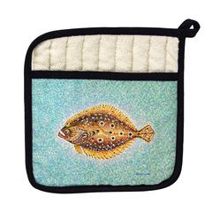 Pointillist Flounder Pot Holder