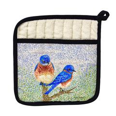 Two Blue Birds Pot Holder