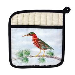Green Heron Pot Holder