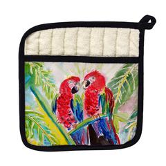 Two Parrots Pot Holder