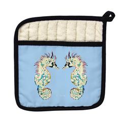 Betsy's Seahorses Light Blue Pot Holder