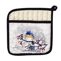 Blue Bird & Snow Pot Holder