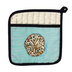 Sand Dollar - Teal Pot Holder