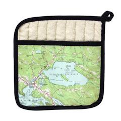 Lake Wentworth, NH Nautical Map Pot Holder