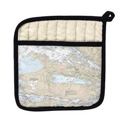 American Narrows, NY Nautical Map Pot Holder