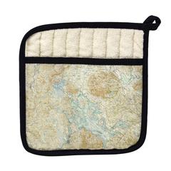 Winnipesaukee, NH Nautical Map Pot Holder