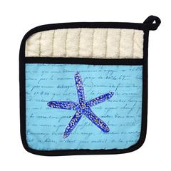 Blue Starfish Pot Holder