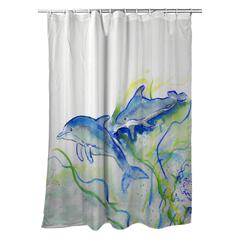 Betsy's Dolphins Shower Curtain