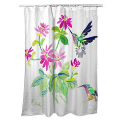 Ruby Throat Hummingbird Shower Curtain