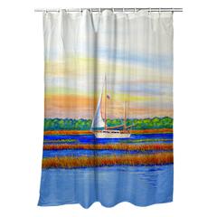 Marsh Sailing Shower Curtain