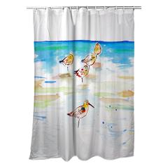 Five Sanderlings Shower Curtain