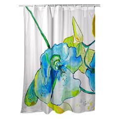 Blue Hibiscus Shower Curtain