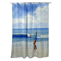 Surf Fishing Shower Curtain