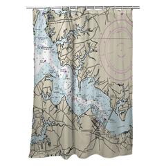 Cambridge, MD Nautical Map Shower Curtain