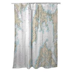Kent Island, MD Nautical Map Shower Curtain