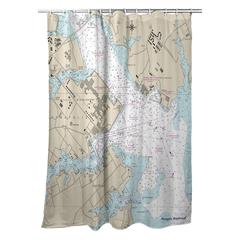 Annapolis - USNA, MD Nautical Map Shower Curtain