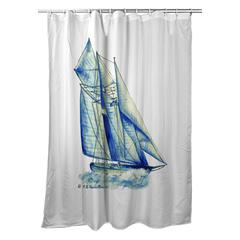 Blue Sailboat Shower Curtain