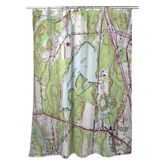 Alexander's Lake, CT Nautical Map Shower Curtain