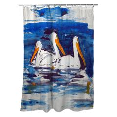 Three Pelicans Shower Curtain