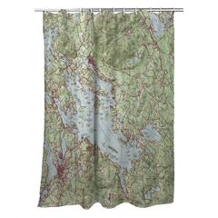 Lake Winnipesaukee, NH Nautical Map Shower Curtain