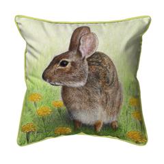 Rabbit Small Indoor/Outdoor Pillow 12x12