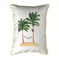 Palm Trees & Monkey Small Indoor/Outdoor Pillow 11x14