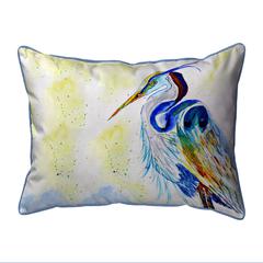 Watercolor Heron Small Indoor/Outdoor Pillow 11x14
